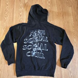 Anti Social Social Club Burnout Smoke Hoodie Black Men’s Size Small RARE